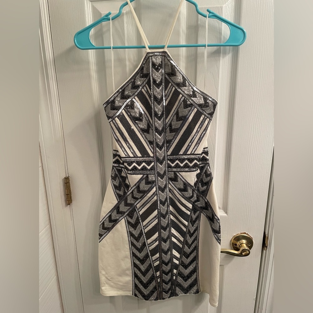 NWT| Express Sequins Roaring 20’s Gatsby Inspired Short Halter Dress